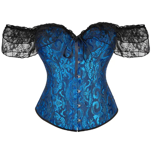 Jacquard Lace Strap Corset-Style Shaping Top