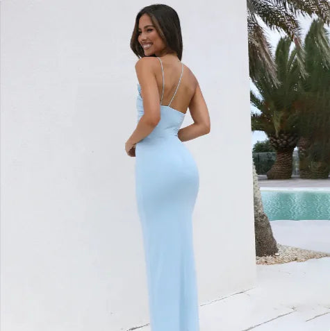 Women's Backless Halter Dress